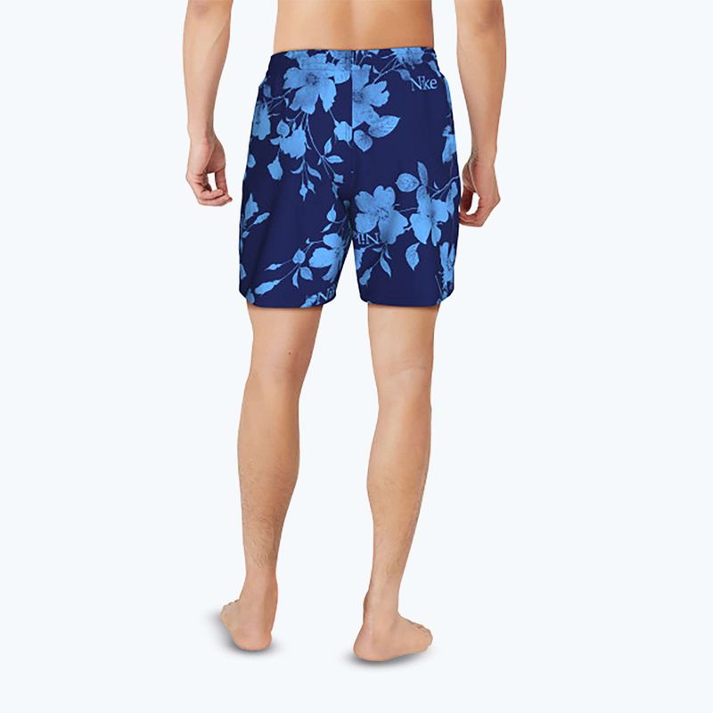 Pánské plavecké šortky Nike Fine Floral 7" Volley midnight navy 3