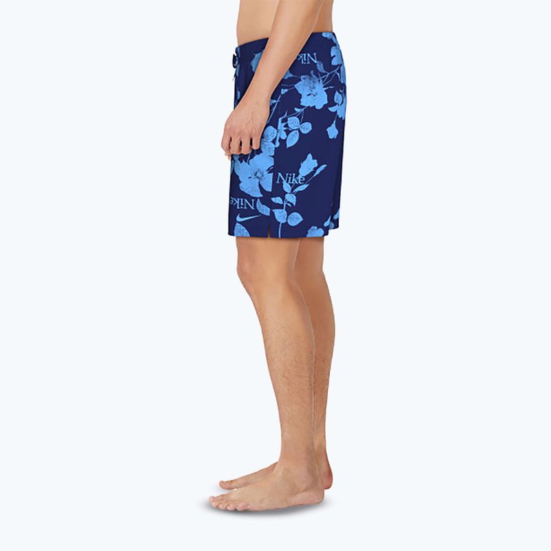 Pánské plavecké šortky Nike Fine Floral 7" Volley midnight navy 4