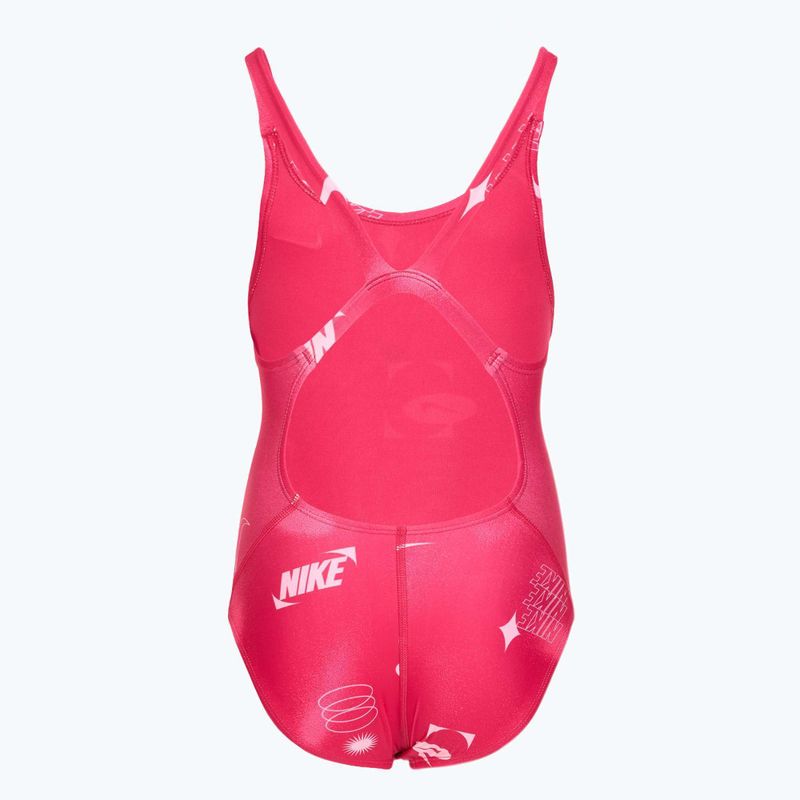 Dětské jednodílné plavky Nike Hydrastrong Fastback rush pink 2