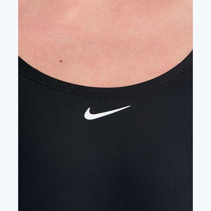 Dámské jednodílné plavky Nike Logo Tape Fastback black 4