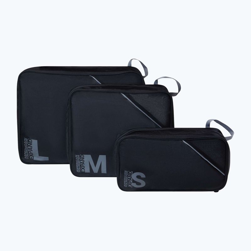 Sada organizérů American Tourister Packing S/M/L 3 pcs. black/grey
