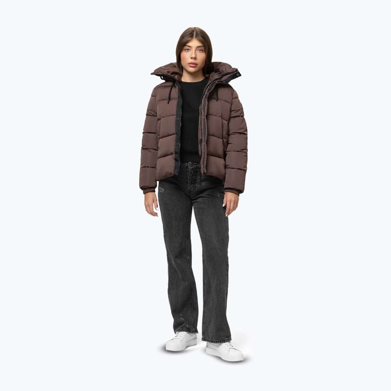 Dámská zimní bunda Pitbull Amalia Padded Hooded dark chocolate 2