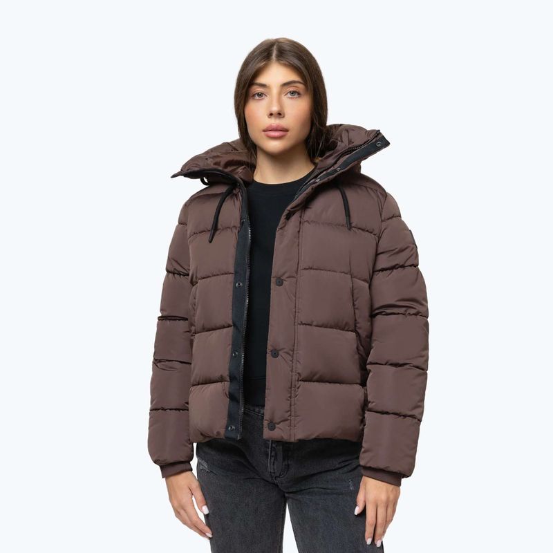 Dámská zimní bunda Pitbull Amalia Padded Hooded dark chocolate 4
