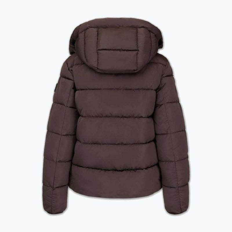 Dámská zimní bunda Pitbull Amalia Padded Hooded dark chocolate 6