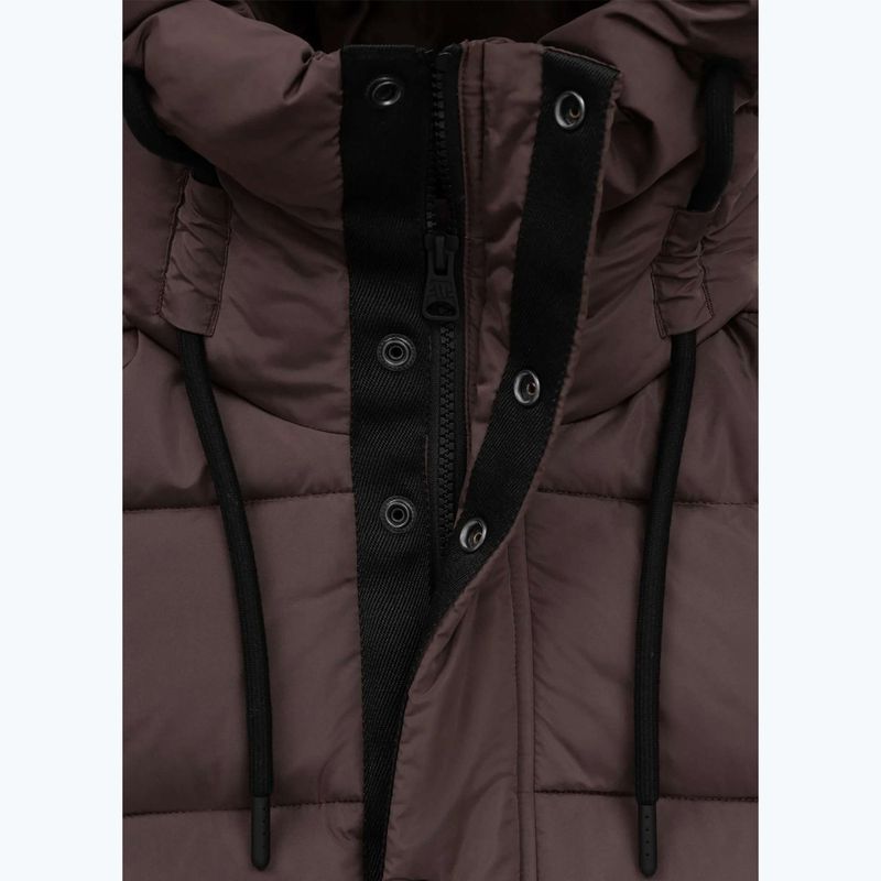 Dámská zimní bunda Pitbull Amalia Padded Hooded dark chocolate 7