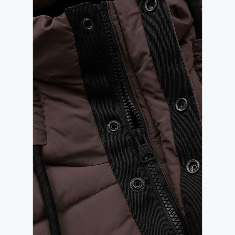 Dámská zimní bunda Pitbull Amalia Padded Hooded dark chocolate 8