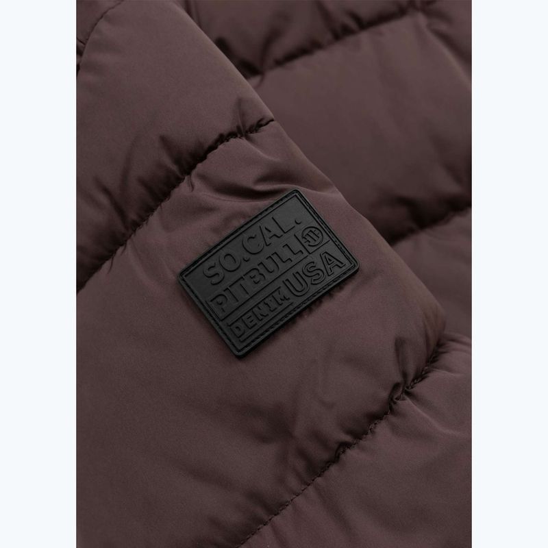 Dámská zimní bunda Pitbull Amalia Padded Hooded dark chocolate 9