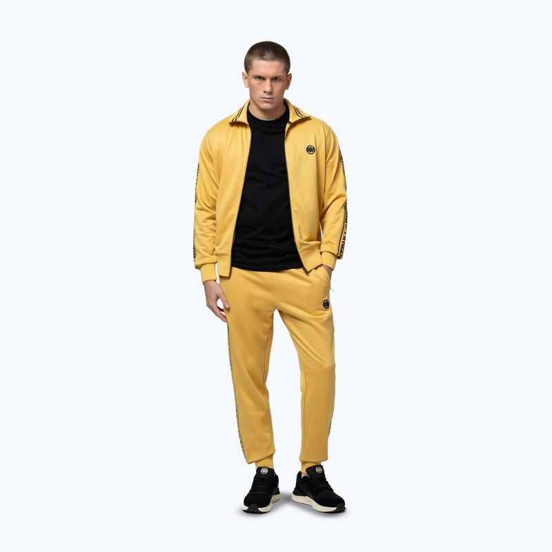 Pánská mikina Pitbull Trackjacket Tape Logo Terry Group pale yellow 2