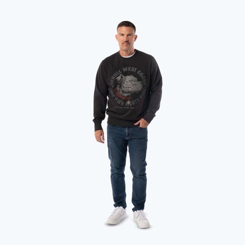 Pánská mikina Pitbull Strenght & Respect Crewneck washed dark graphite 2
