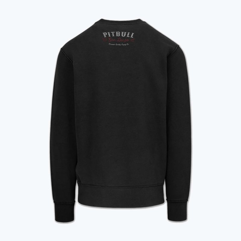 Pánská mikina Pitbull Strenght & Respect Crewneck washed dark graphite 6