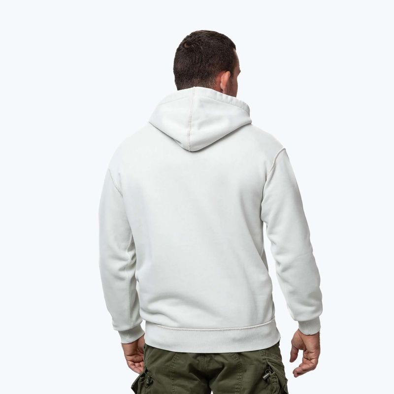 Pánská mikina Pitbull Orlando Hooded white stone 3