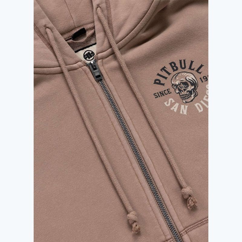 Dámská mikina Pitbull Skull Surf Hooded Zip chocolate mousse 9