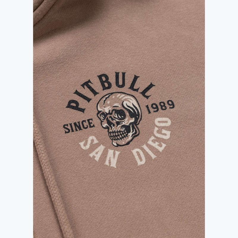 Dámská mikina Pitbull Skull Surf Hooded Zip chocolate mousse 10