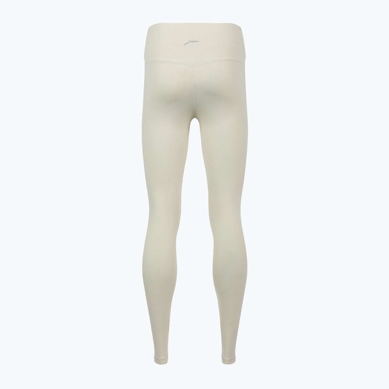 Dámské legíny na jógu JOYINME Unity Ribbed 7/8 buttercream 9