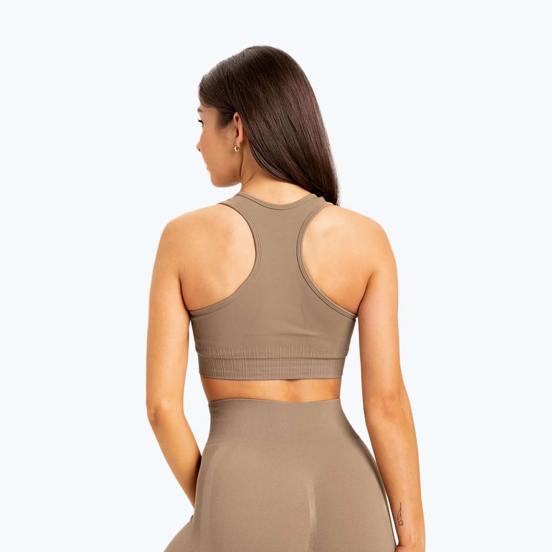Fitness podprsenka Gym Glamour push up béžová 320 2