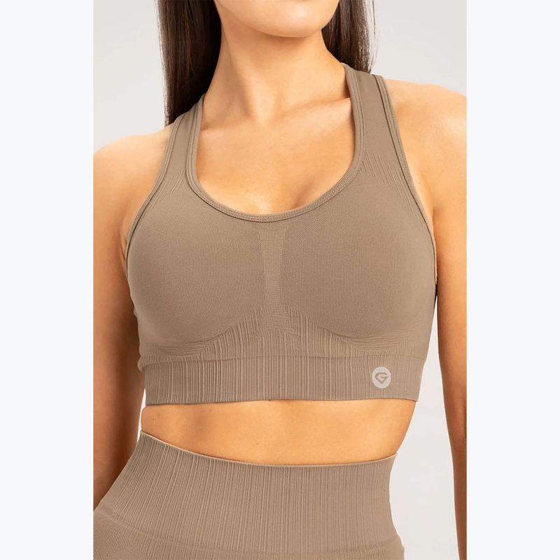 Fitness podprsenka Gym Glamour push up béžová 320 3