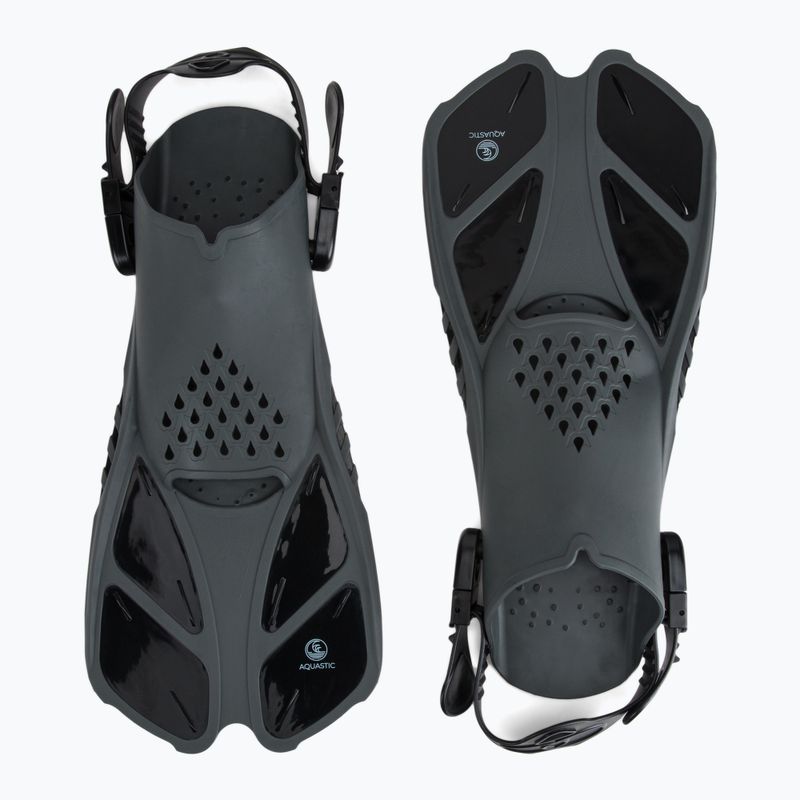 Šnorchlovací set AQUASTIC Maska + Šnorchl černý SMFK-01SC 8