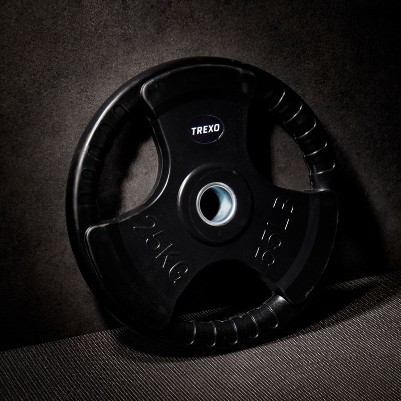 Pogumované litinové závaží XTREXO černé RW25 25 kg 5
