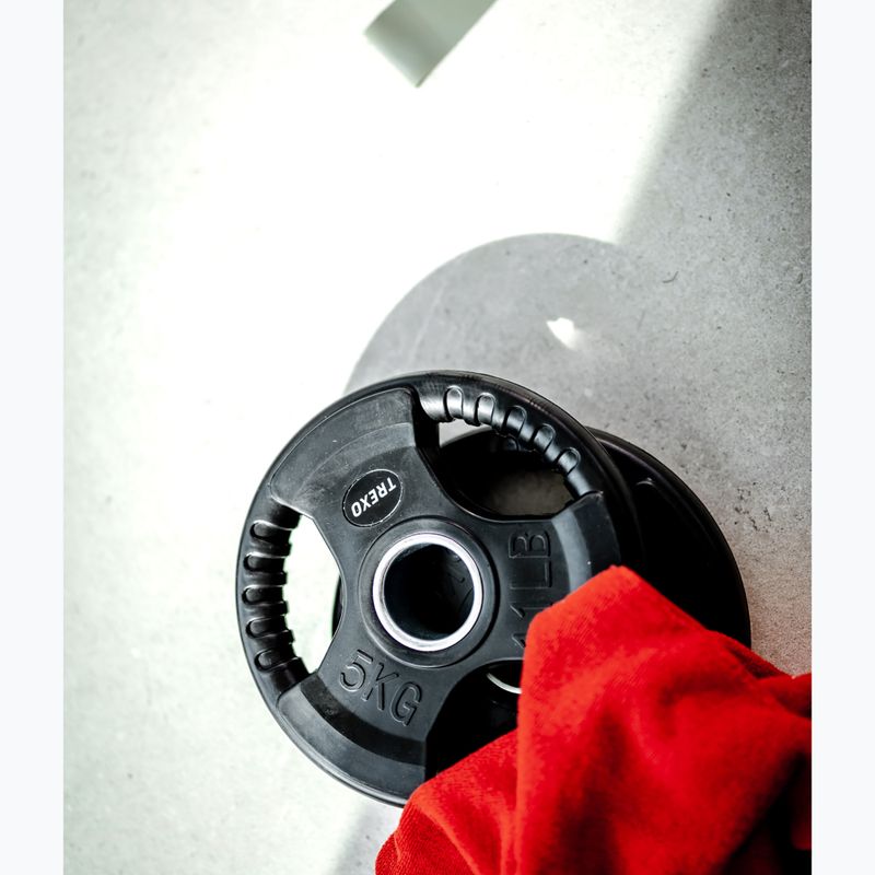 Pogumované litinové závaží XTREXO černé RW5 5 kg 5