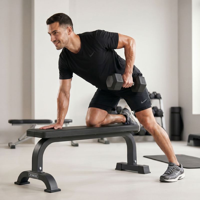 Pogumovaná činkaXTREXO Hex HXD200 20 kg 4