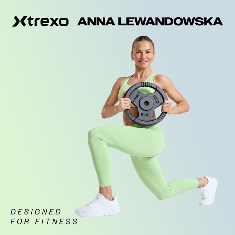 Pogumované litinové závaží XTREXO černé RW15 15 kg 2