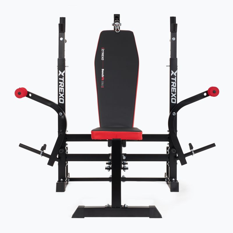 Posilovací lavice XTREXO BenchFit Max se stojanem a bicepsovým pultem black 13
