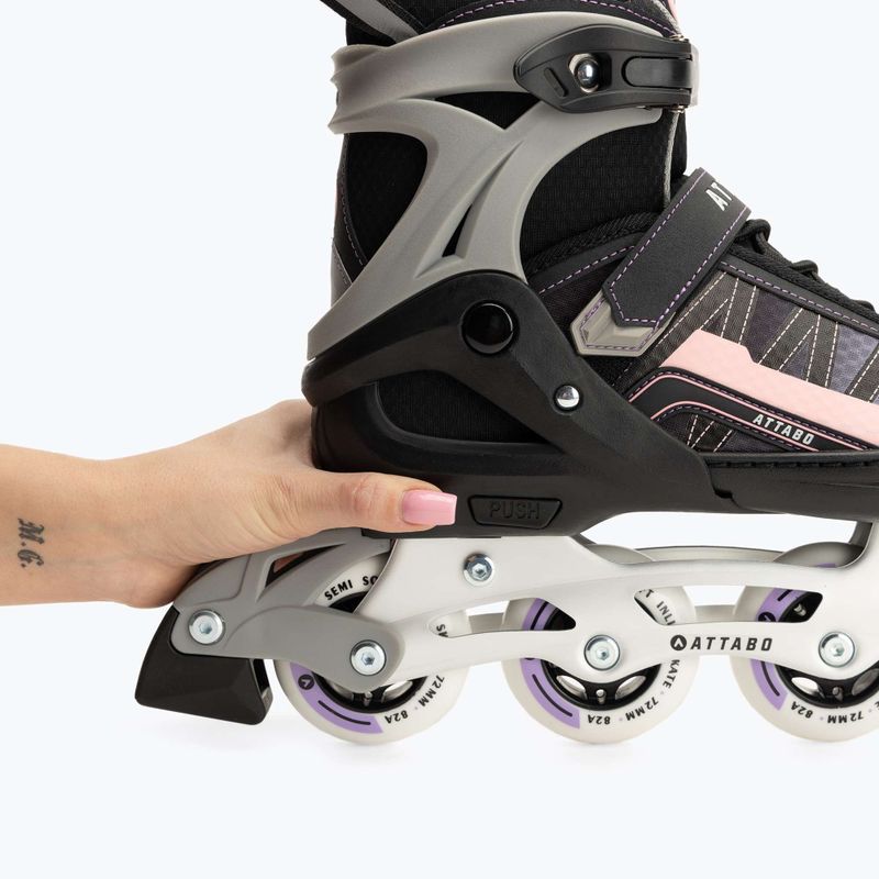 Dětské kolečkové brusle nastavitelné ATTABO Bladeroll black/violet 8