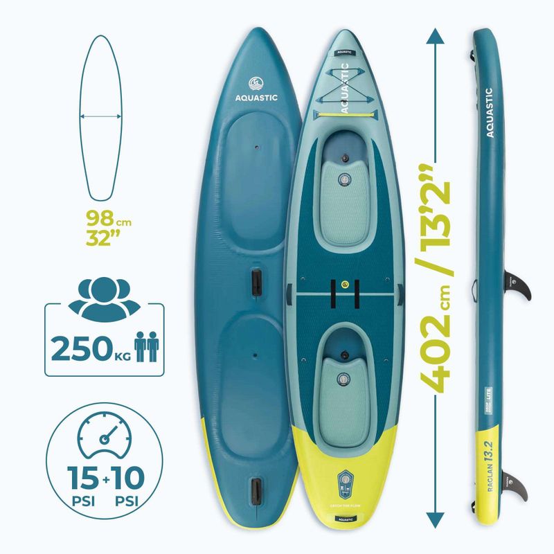 Kajak/SUP hybrid AQUASTIC Raglan 13'2" green 20