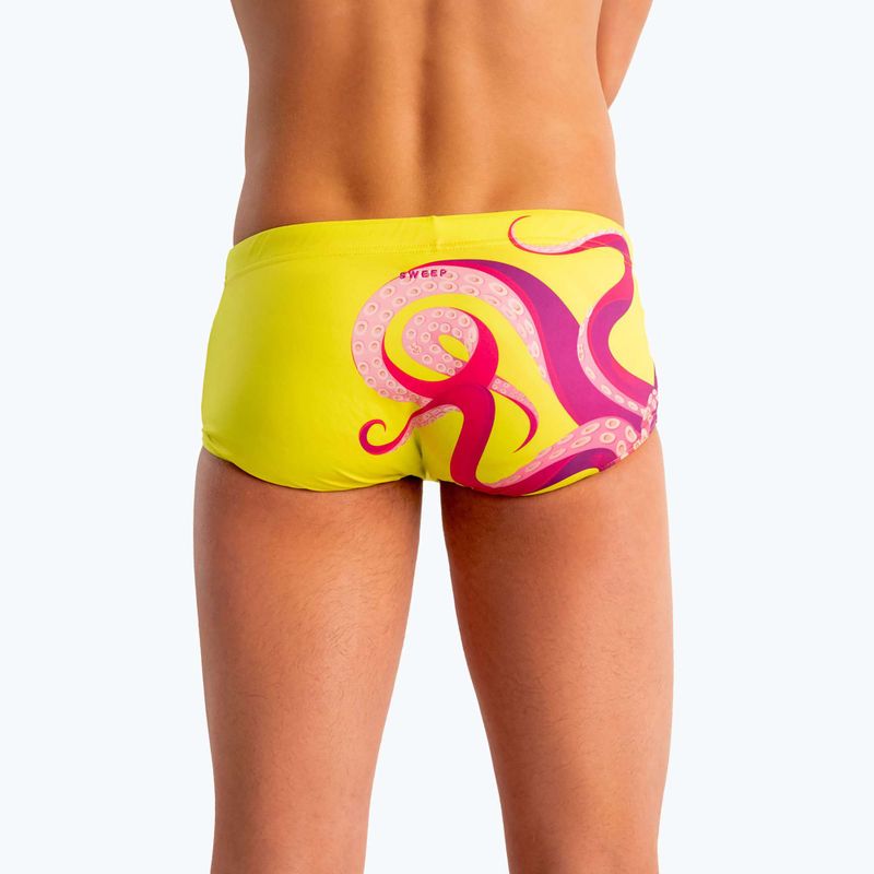 Pánské plavecké boxerky  SWEEP Aqua Kraken pink/yellow 9
