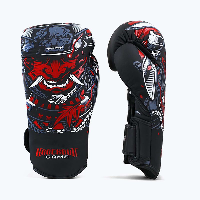 Pánské boxerské rukavice GroundGame "Samurai" černé 21BOXGLOSAM10 2