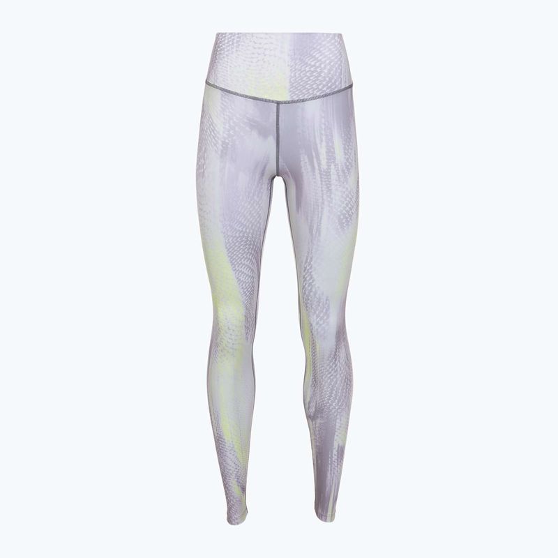 Dámské tréninkové legíny 4F Solar Punk FNK F454 light yellow allover 7