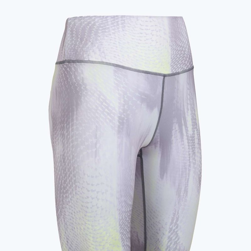 Dámské tréninkové legíny 4F Solar Punk FNK F454 light yellow allover 9