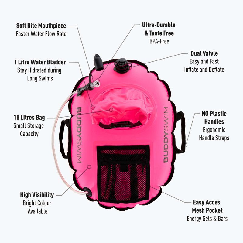 Záchranná bójka Buddyswim Hydrastation Pro 10 l pink 4