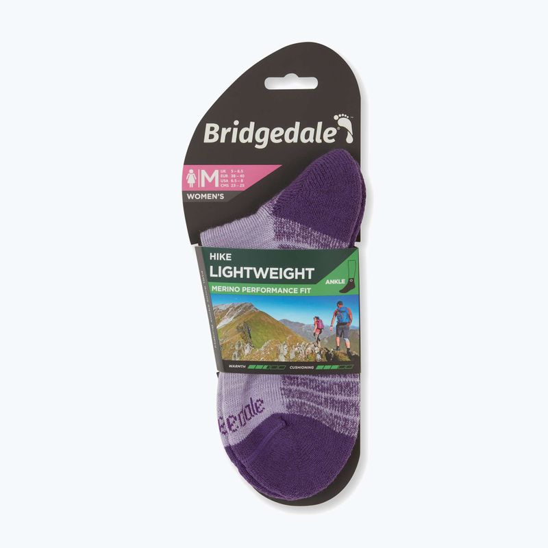 Dámské ponožky Bridgedale Hike Lightweight Performance Ankle heather/damson 3