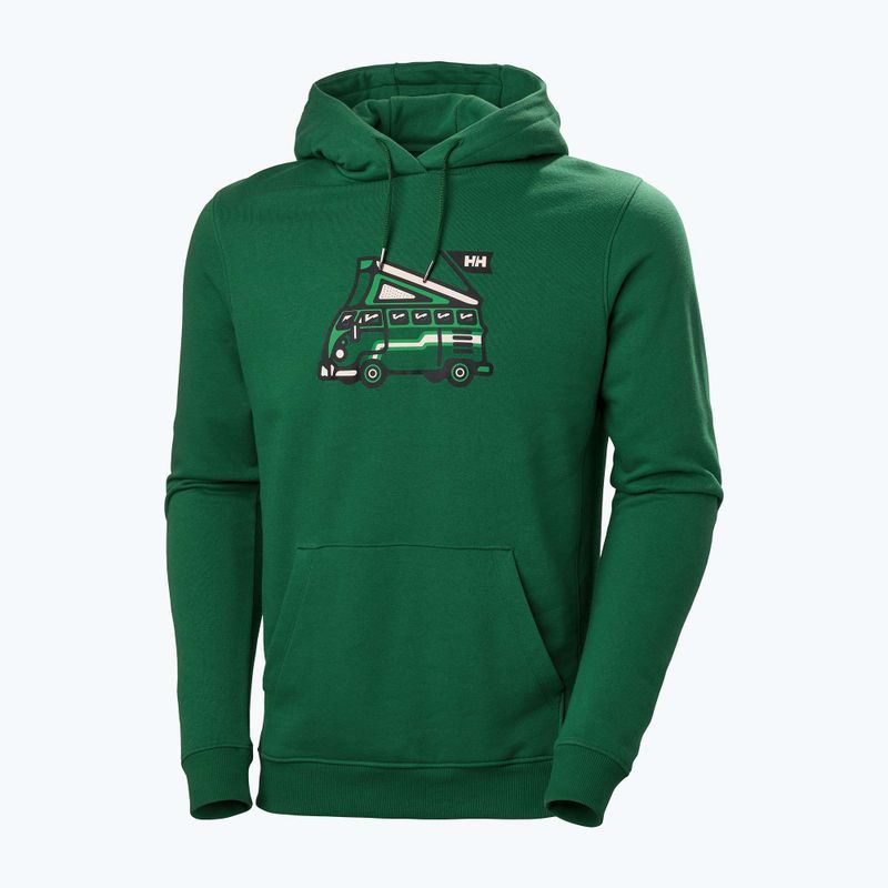 Pánská trekingová mikina Helly Hansen F2F Organic Cotton Hoodie malachite 4