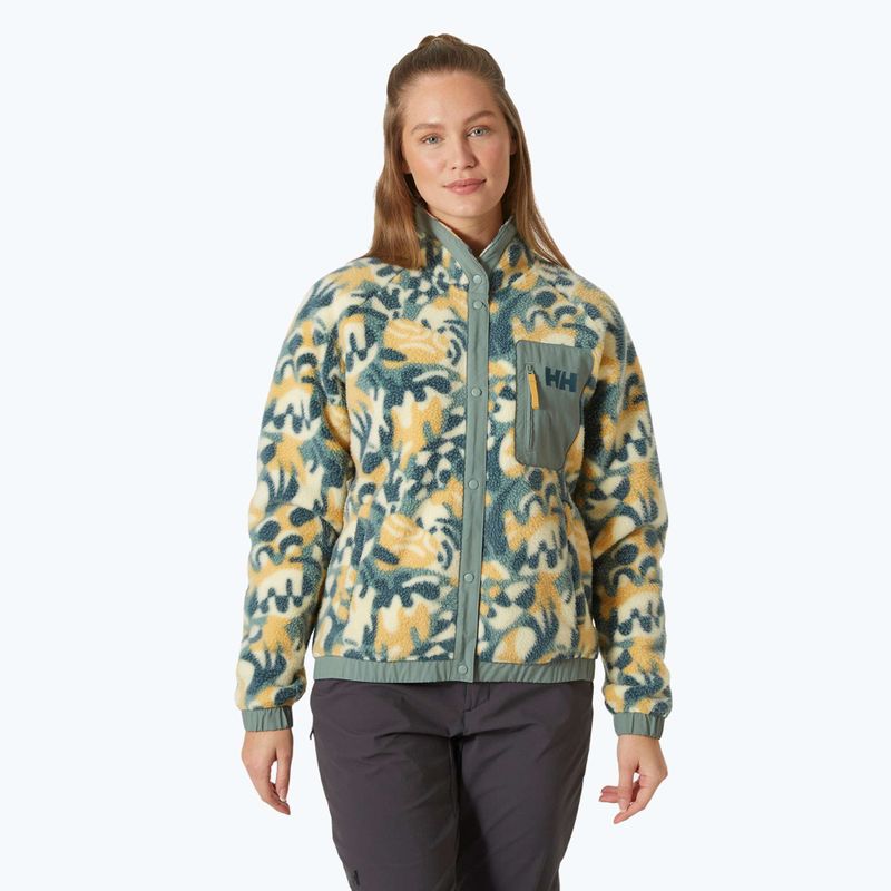 Dámská mikina Helly Hansen Imperial Printed Pile Snap sand bruce aop