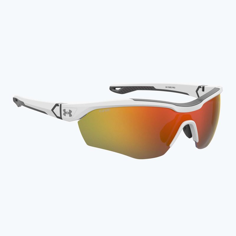 Pánské sluneční brýle Under Armour Yard Pro matte white/orange multilayer oleophobic
