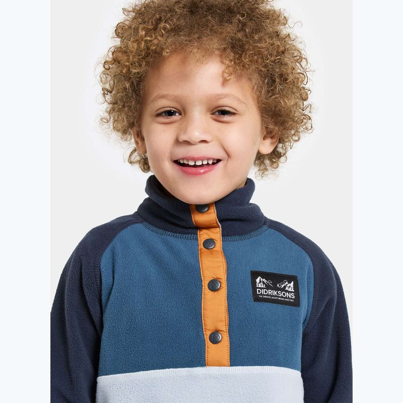 Dětská fleecová mikina Didriksons Monte Half Button cloud blue 6