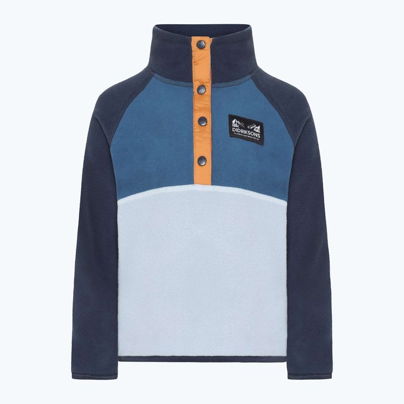 Dětská fleecová mikina Didriksons Monte Half Button cloud blue 7