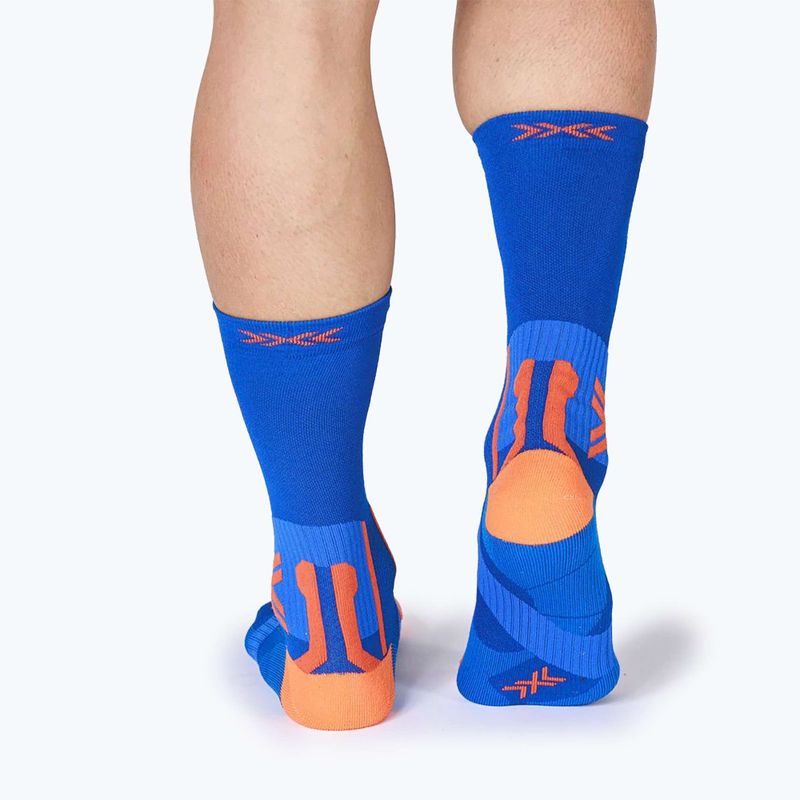 Ponožky X-Socks Run Perform Warm Crew twyce blue/orange  5