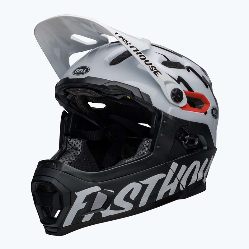 Cyklistická přilba Bell FF Super DH MIPS Spherical fasthouse matte gloss black/white