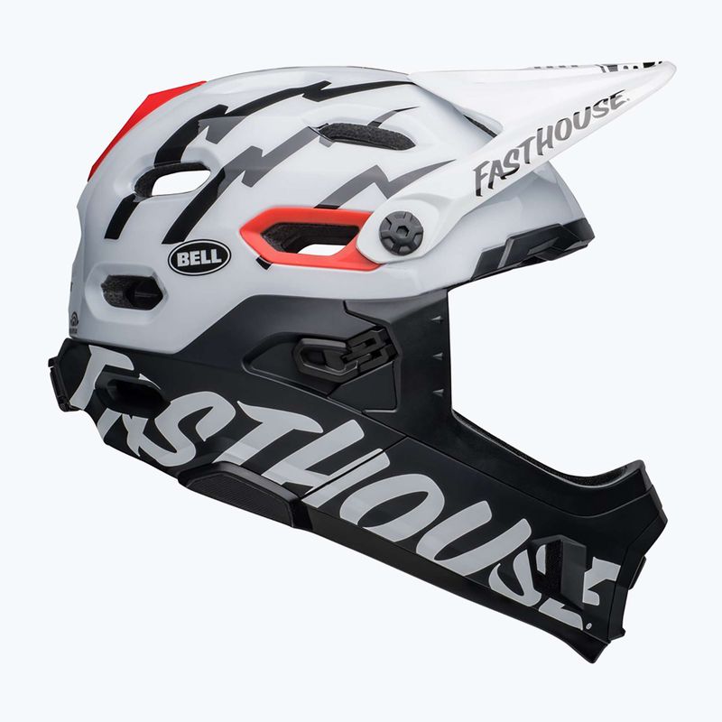 Cyklistická přilba Bell FF Super DH MIPS Spherical fasthouse matte gloss black/white 2