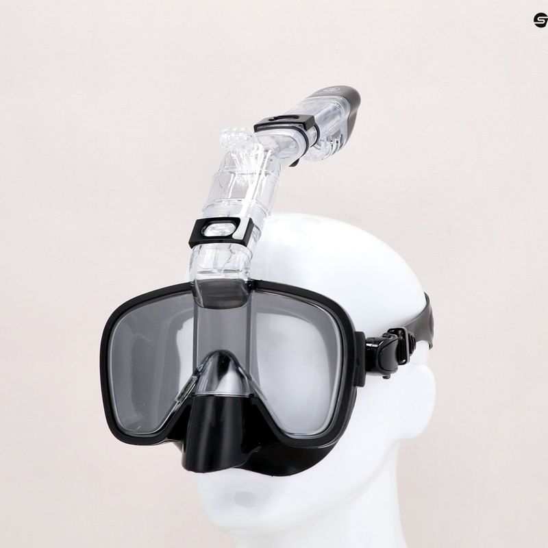 Šnorchlovací set AQUASTIC Maska + Šnorchl černý SMFK-01SC 20