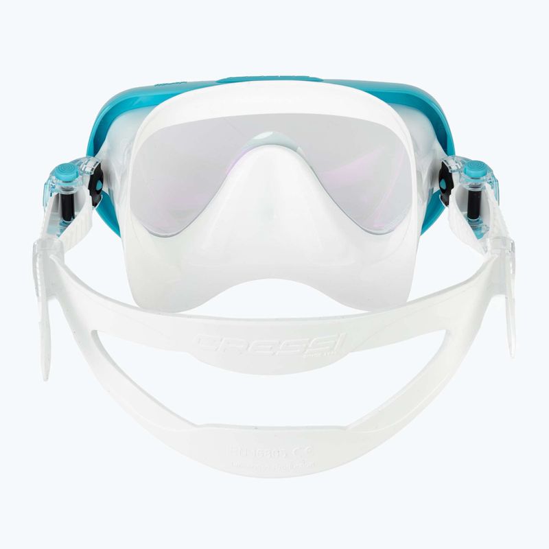 Dámská potápěčská maska Cressi Honey 420 UV white/aquamarine/blue/orange 4