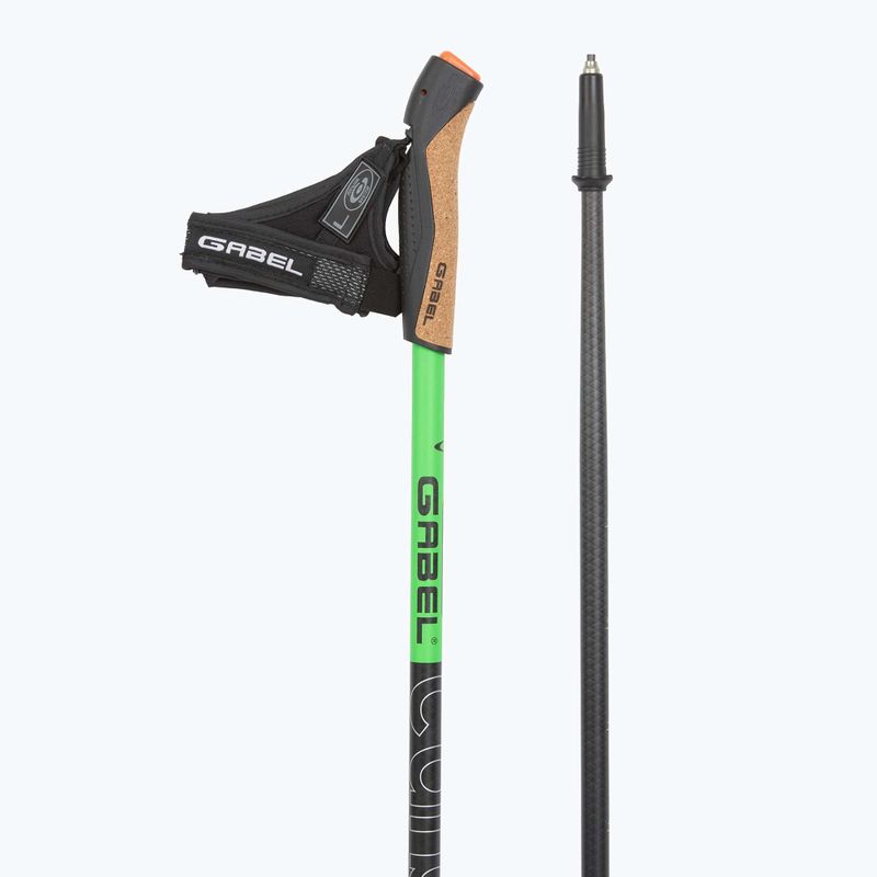Nordic walking hole GABEL Carbon XT 2S 80 F.L. black/lime 3