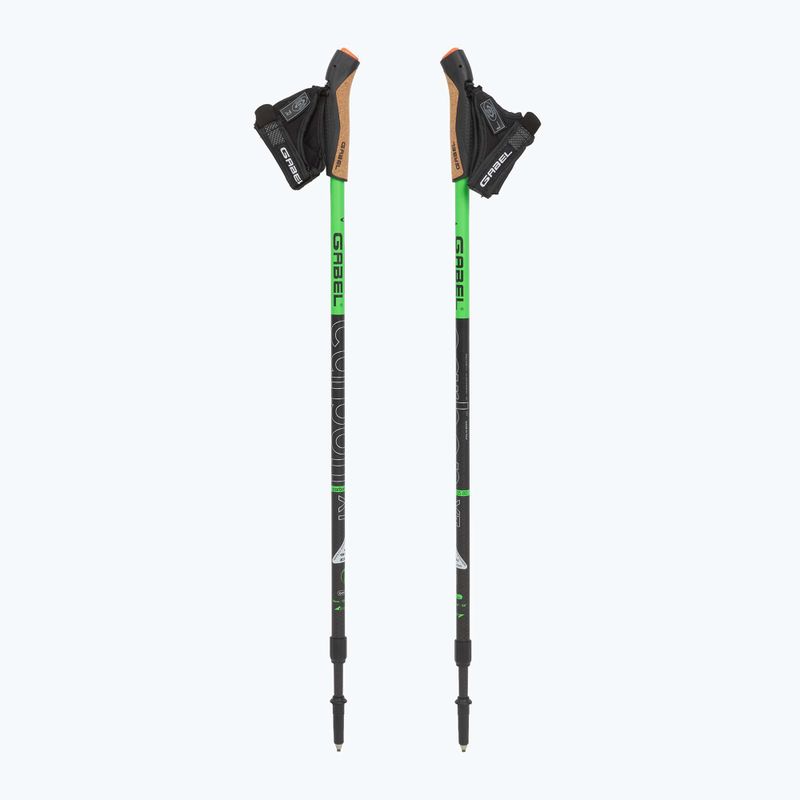 Nordic walking hole GABEL Carbon XT 2S 80 F.L. black/lime 5