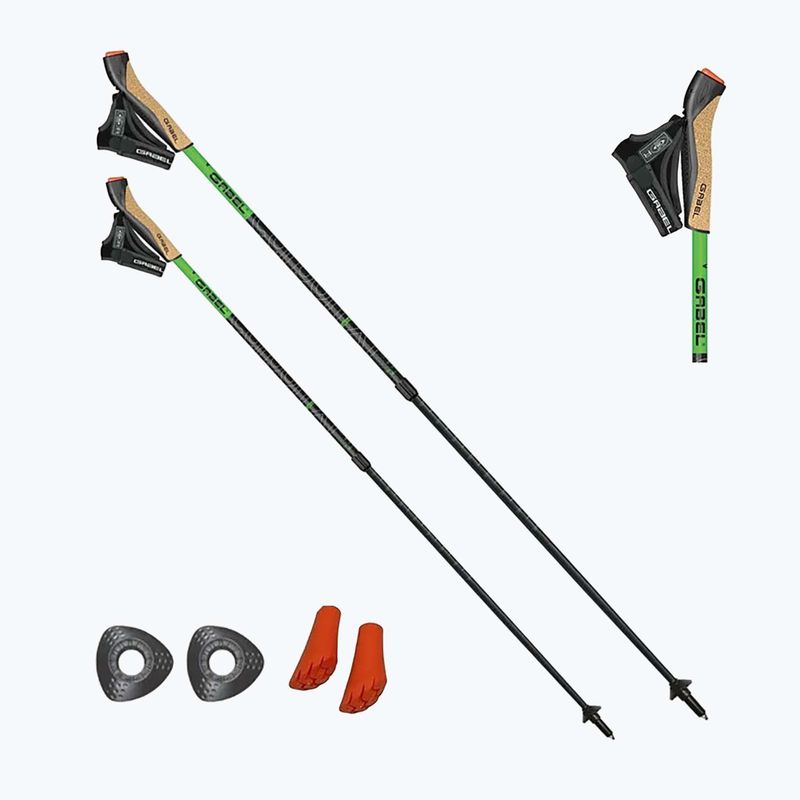 Nordic walking hole GABEL Carbon XT 2S 80 F.L. black/lime 8