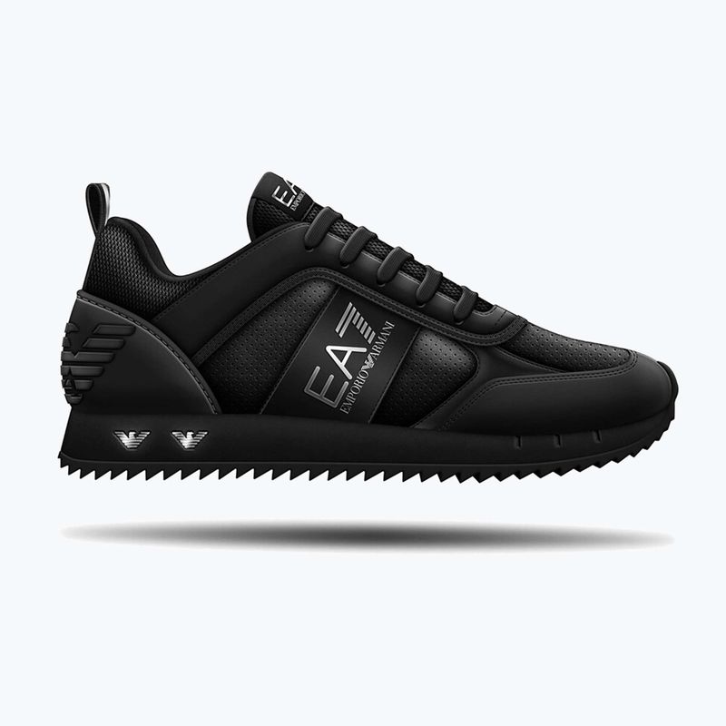 Boty EA7 Emporio Armani Black & White Suede triple black micropunch 8