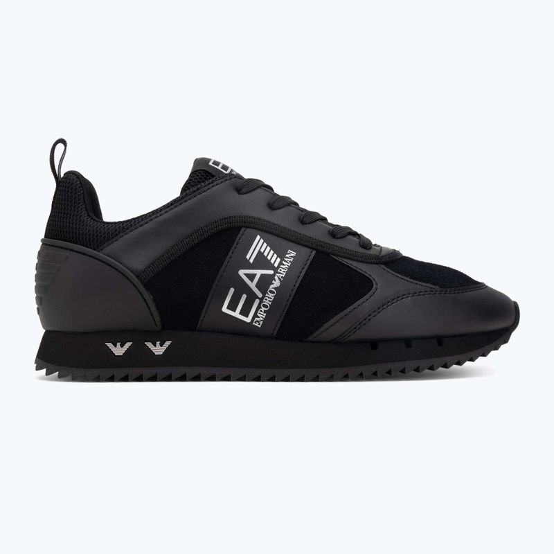 Boty EA7 Emporio Armani Black & White Suede triple black micropunch 2