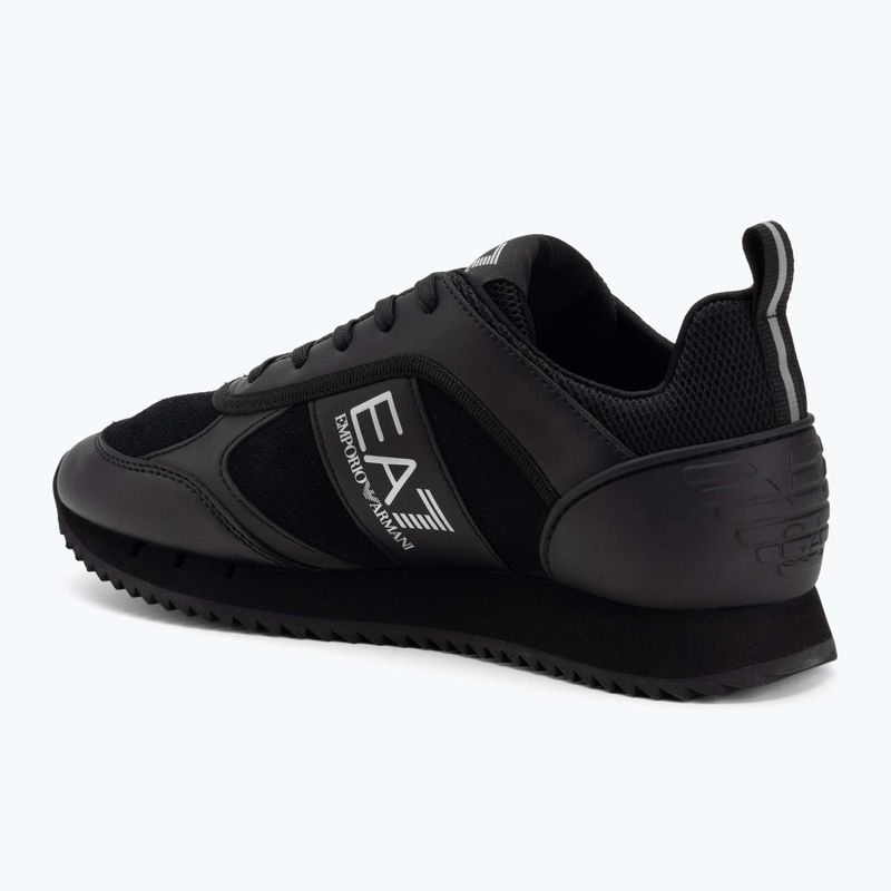 Boty EA7 Emporio Armani Black & White Suede triple black micropunch 3